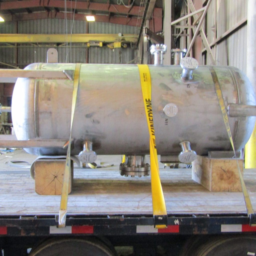 a buffer vessel being shipped