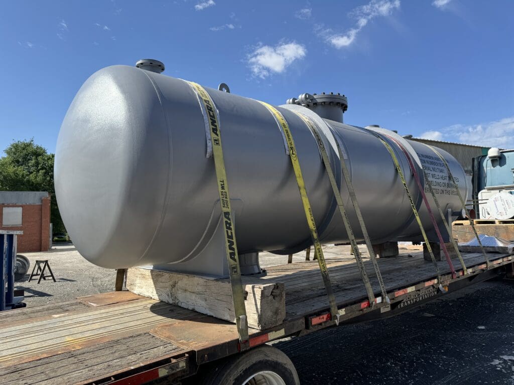 A piece being transported for emergency metal services