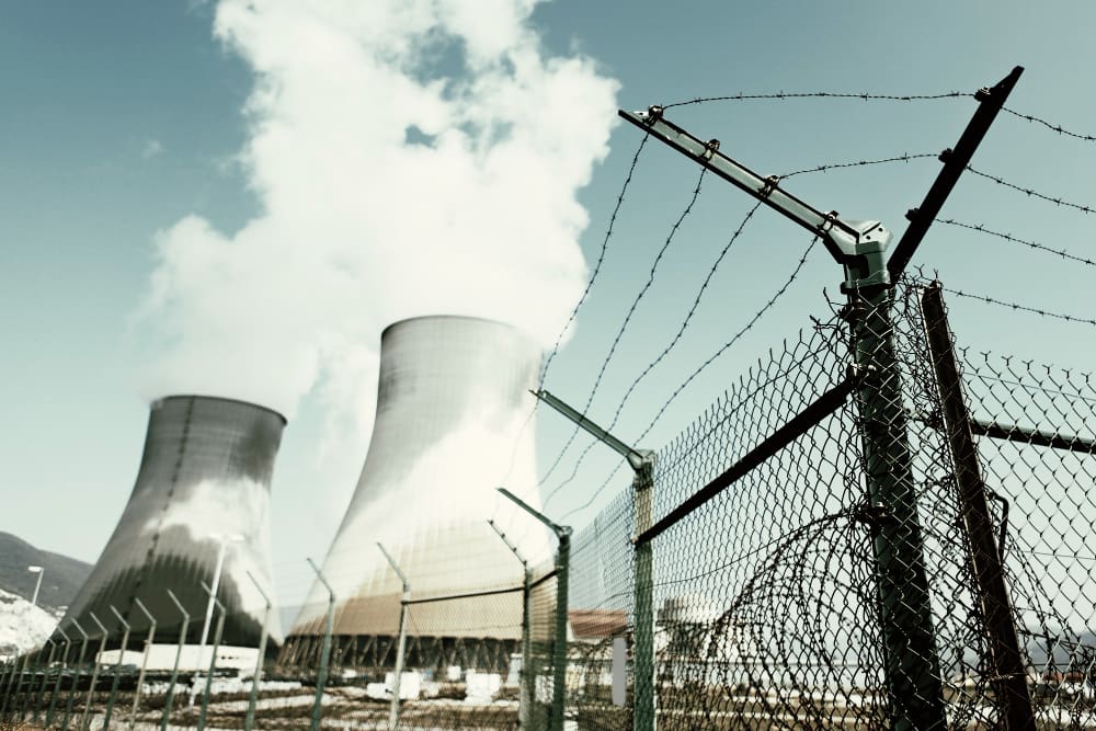 A nuclear power plant.