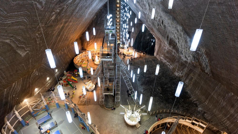 Custom fabricated mine site infrastructure with structural steel platforms, walkways, and material handling systems.